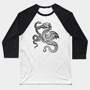 When Serpent Creatures Fight. Baseball T-Shirt